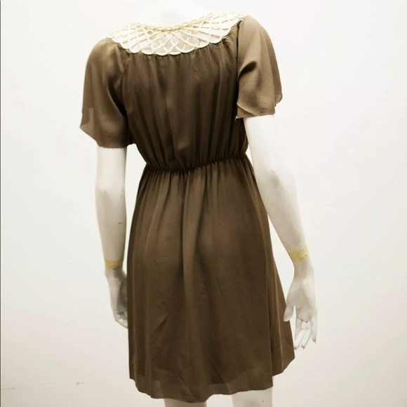 3.1 Phillip Lim Brown Blouson Silk Weave Dress - Picture 2 of 7